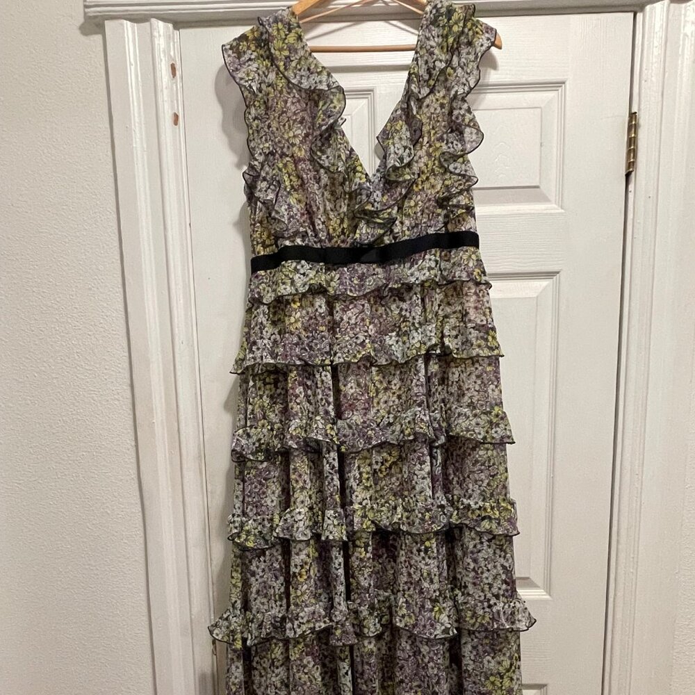 Floral Ruffle Maxi Dress - Picture 2 of 8